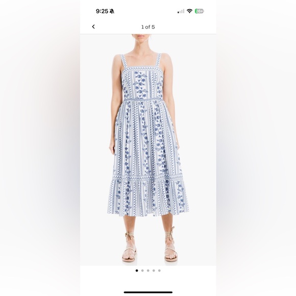 Max Studio White and Blue Floral Dress - Picture 4 of 7